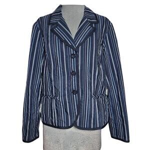 Pendleton Pinstriped Blazer Jacket Size Large
